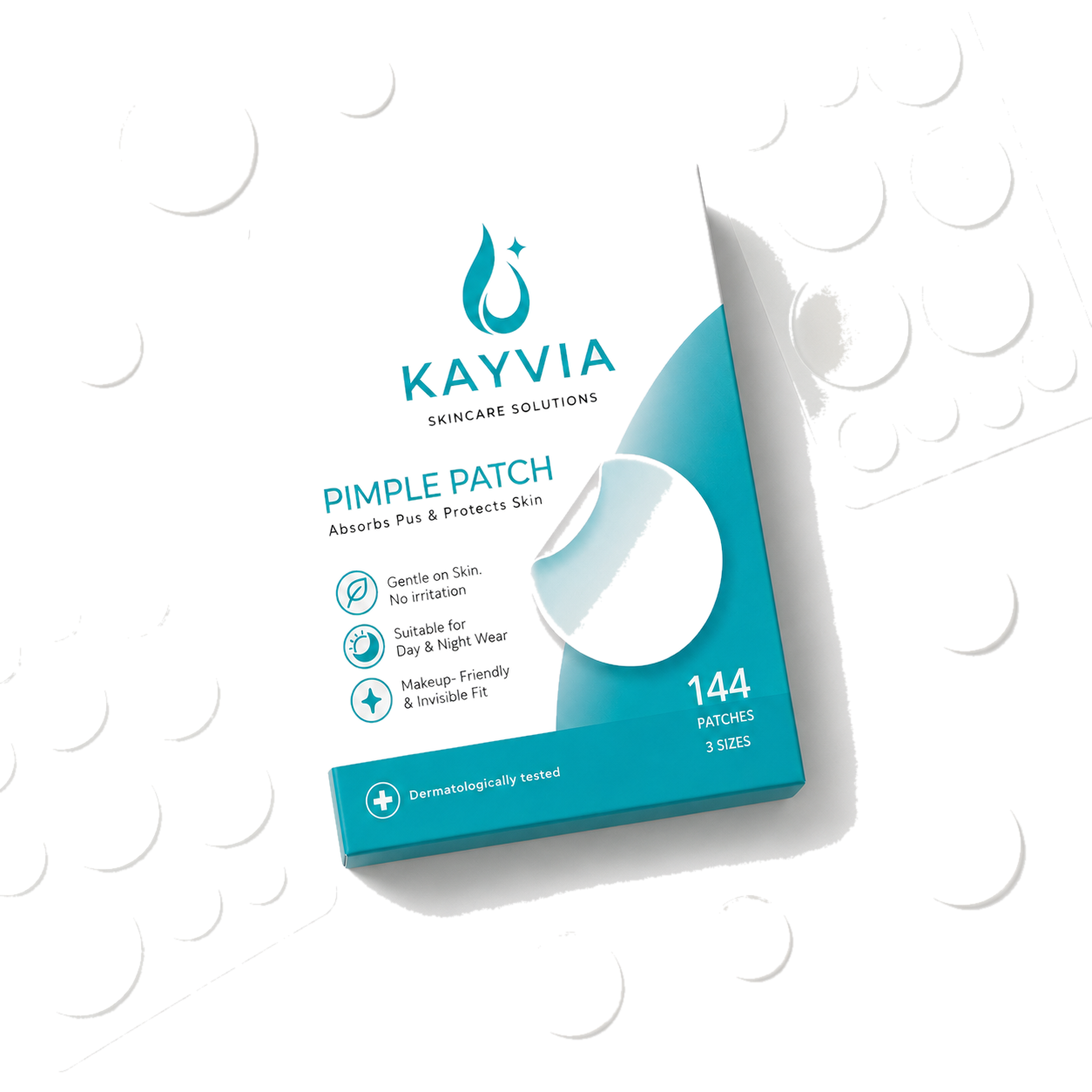 Packaging KAYVIA con parches